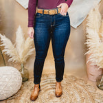 Raven High Rise Vervet Straight Jeans - Dark - Lace and Grace Boutique