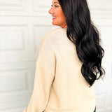 Corn Knit Pullover Sweater - Shell - Lace and Grace Boutique