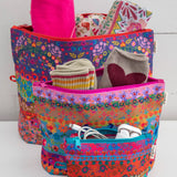 Natural Life Pouches, Set of 3 - Border Print - Lace and Grace Boutique