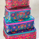 Natural Life Travel Packing Cubes, Set of 4 - Folk Flower