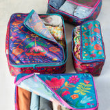 Natural Life Travel Packing Cubes, Set of 4 - Folk Flower