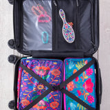Natural Life Travel Happy Suitcase - Dark Square Patchwork