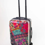 Natural Life Travel Happy Suitcase - Dark Square Patchwork