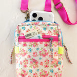 Natural Life 8-In-1 Pocket Crossbody - Pink Bouquet - Lace and Grace Boutique