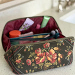 Natural Life Travel Cosmetic Organizer - Crafted Bouquets Chocolate - Lace and Grace Boutique