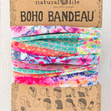 Natural Life Boho Bandeau - Pink Watercolor Patchwork