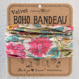 Natural Life Velvet Boho Bandeau - Multi Lush Zinnias - Lace and Grace Boutique