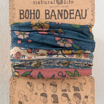 Natural Life Boho Bandeau - Blue Riviera Floral - Lace and Grace Boutique