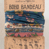 Natural Life Boho Bandeau - Blue Riviera Floral - Lace and Grace Boutique
