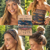 Natural Life Boho Bandeau - Blue Riviera Floral - Lace and Grace Boutique