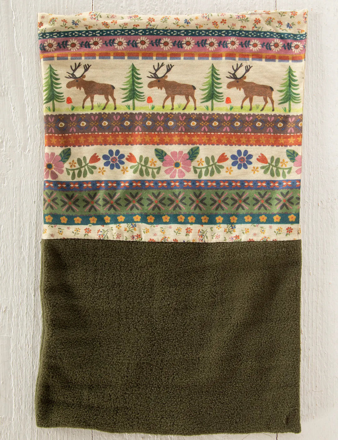 Natural Life Fleece Boho Bandeau - Moose Borders - Lace and Grace Boutique