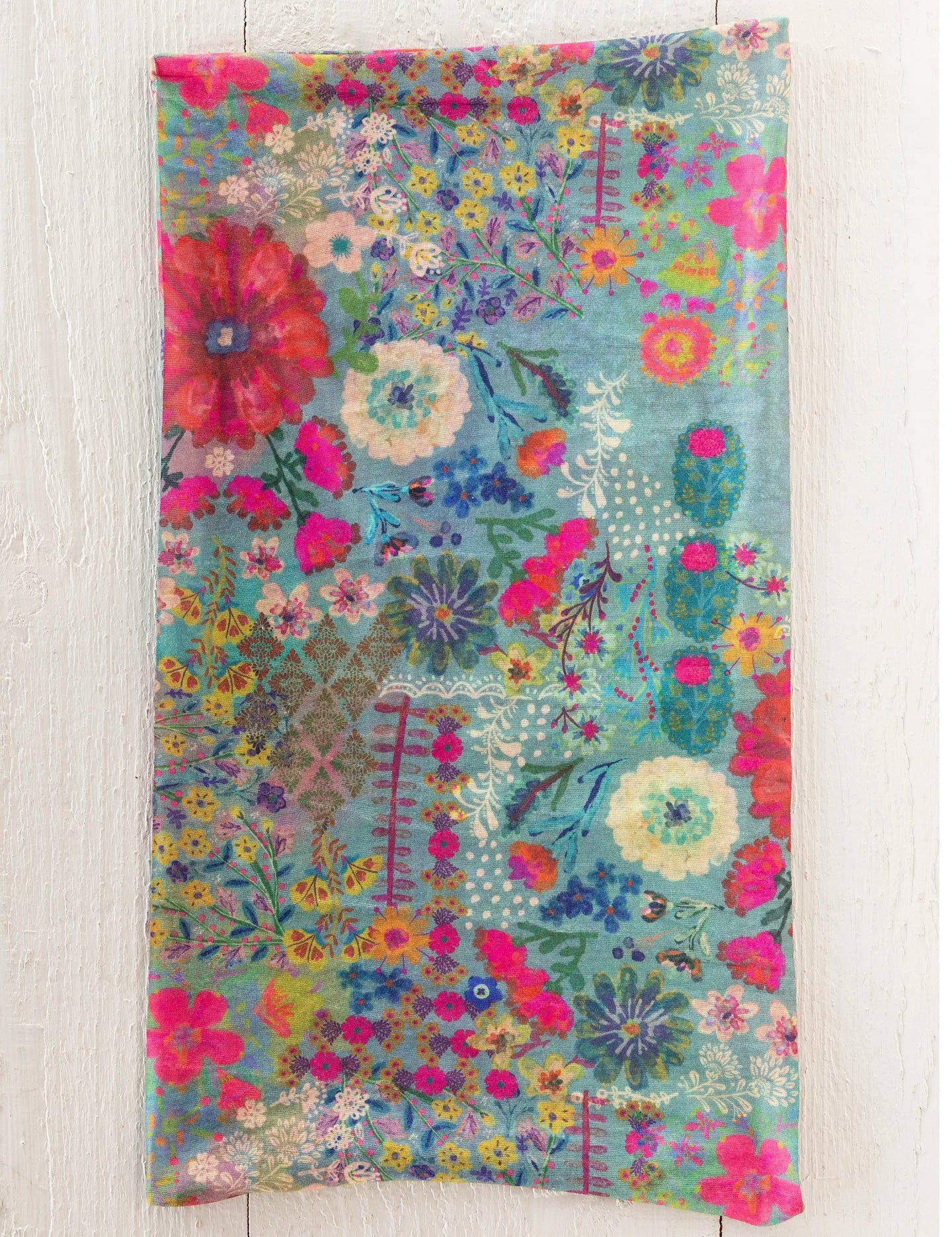 Natural Life Boho Bandeau - Blue Garden Patchwork - Lace and Grace Boutique