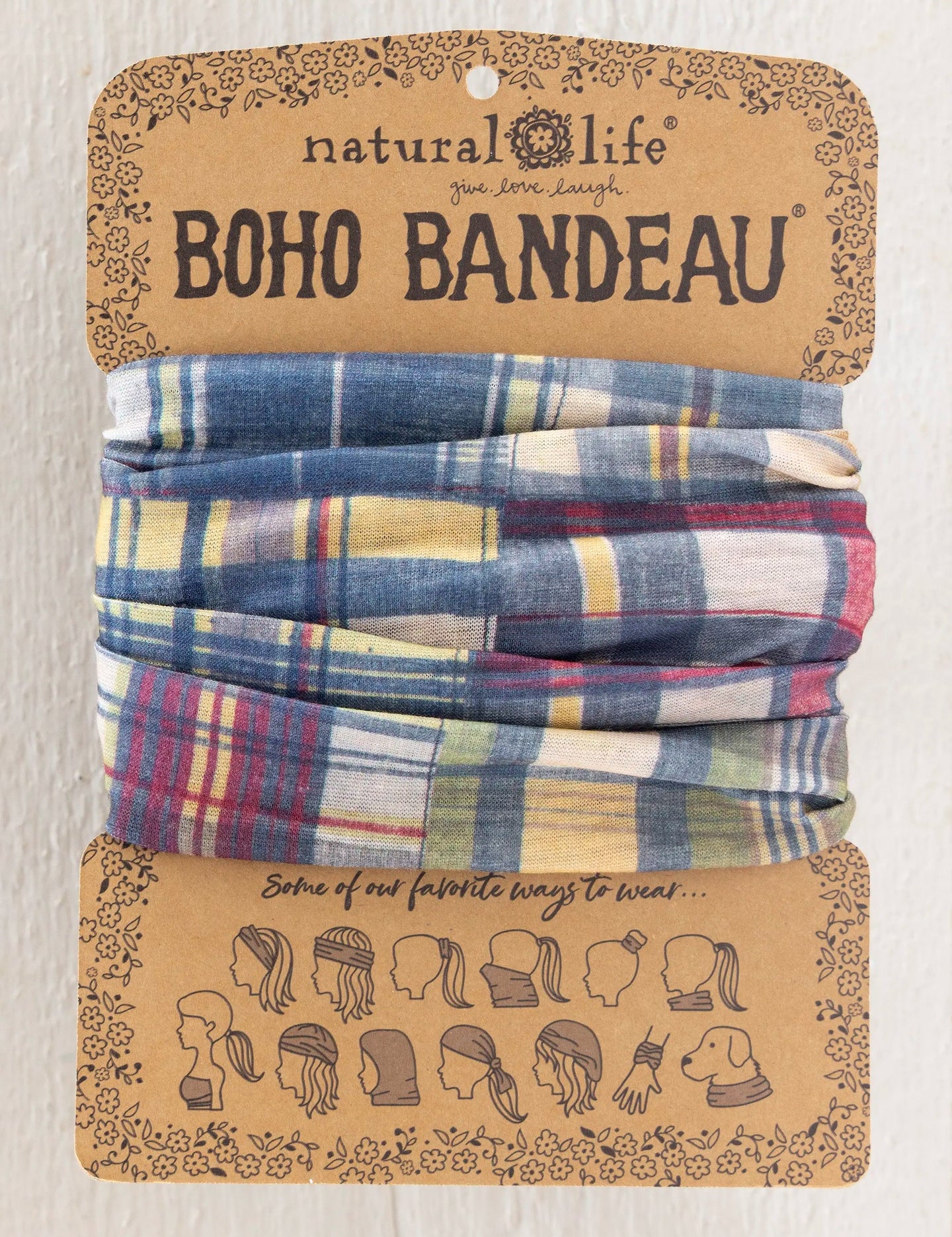 Natural Life Boho Bandeau - Greenfield Madras Multi - Lace and Grace Boutique