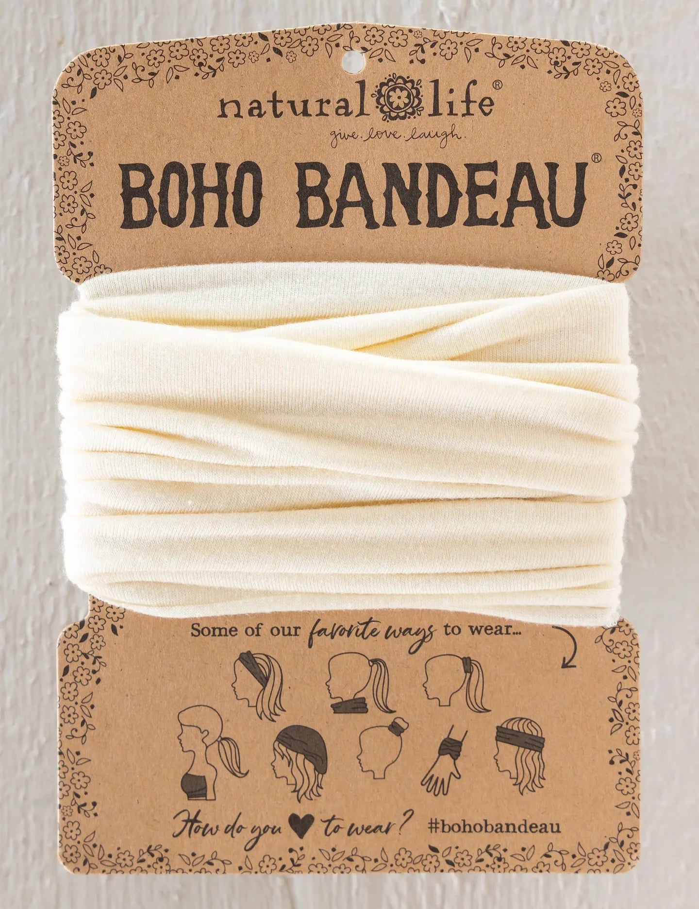 Natural Life Solid Boho Bandeau - Cream - Lace and Grace Boutique