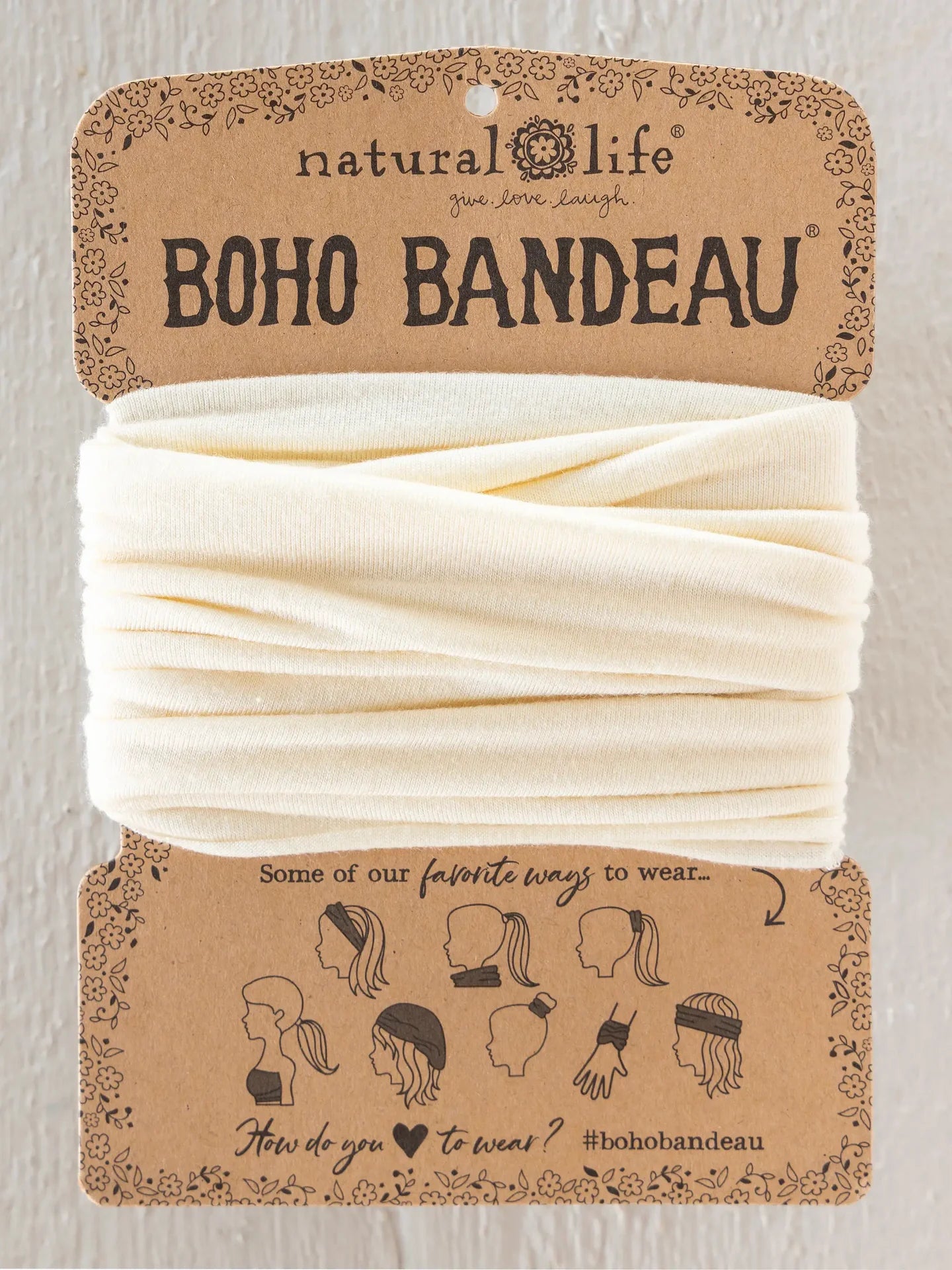 Natural Life Solid Boho Bandeau - Cream - Lace and Grace Boutique