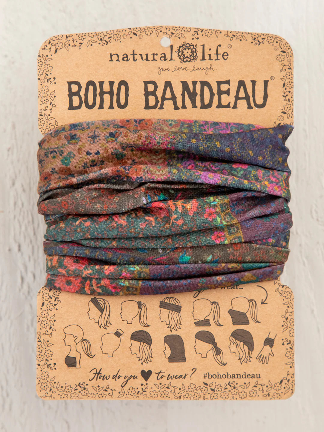 Boho Bandeau by Natural Life - Dark Patchwork - Lace and Grace Boutique