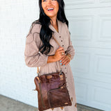BedStu Aiken Crossbody Bag - Teak Oats Rustic