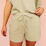 Textured Knit Loose Fit Set - Sage