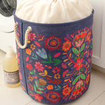 Natural Life Laundry Hamper - Blue Folk - Lace and Grace Boutique