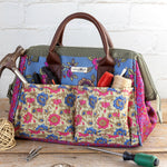 Natural Life Zip Up Tool Bag - Blue Enchanted Wildflowers - Lace and Grace Boutique