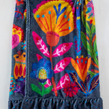 Natural Life Towel Wrap - Navy Folk Flower - Lace and Grace Boutique