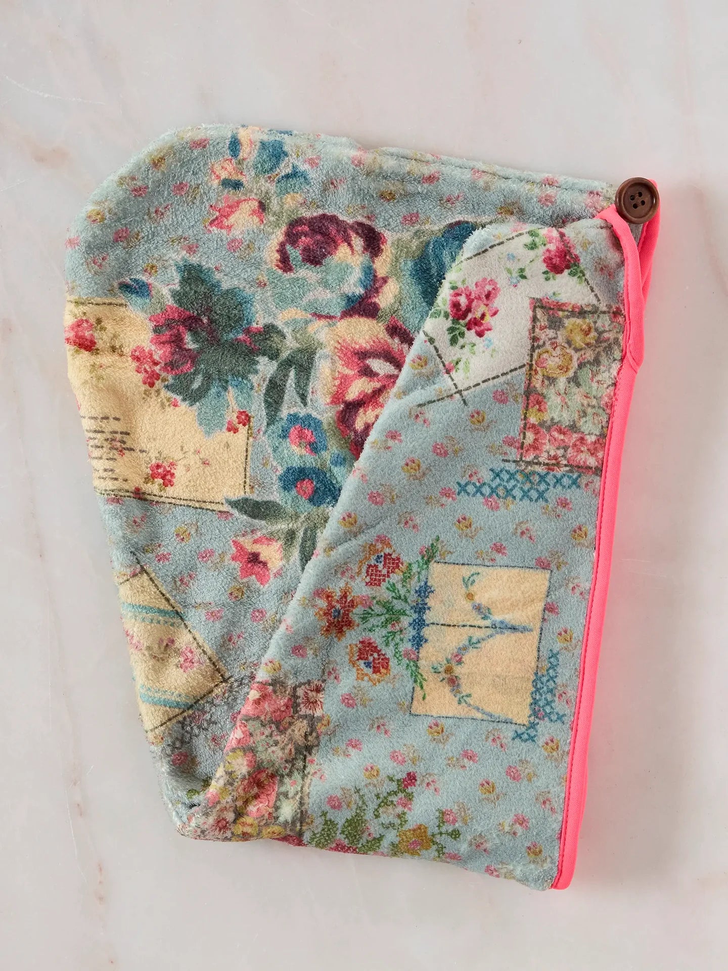 Natural Life Microfiber Hair Towel Wrap - Flea Market Flora - Lace and Grace Boutique