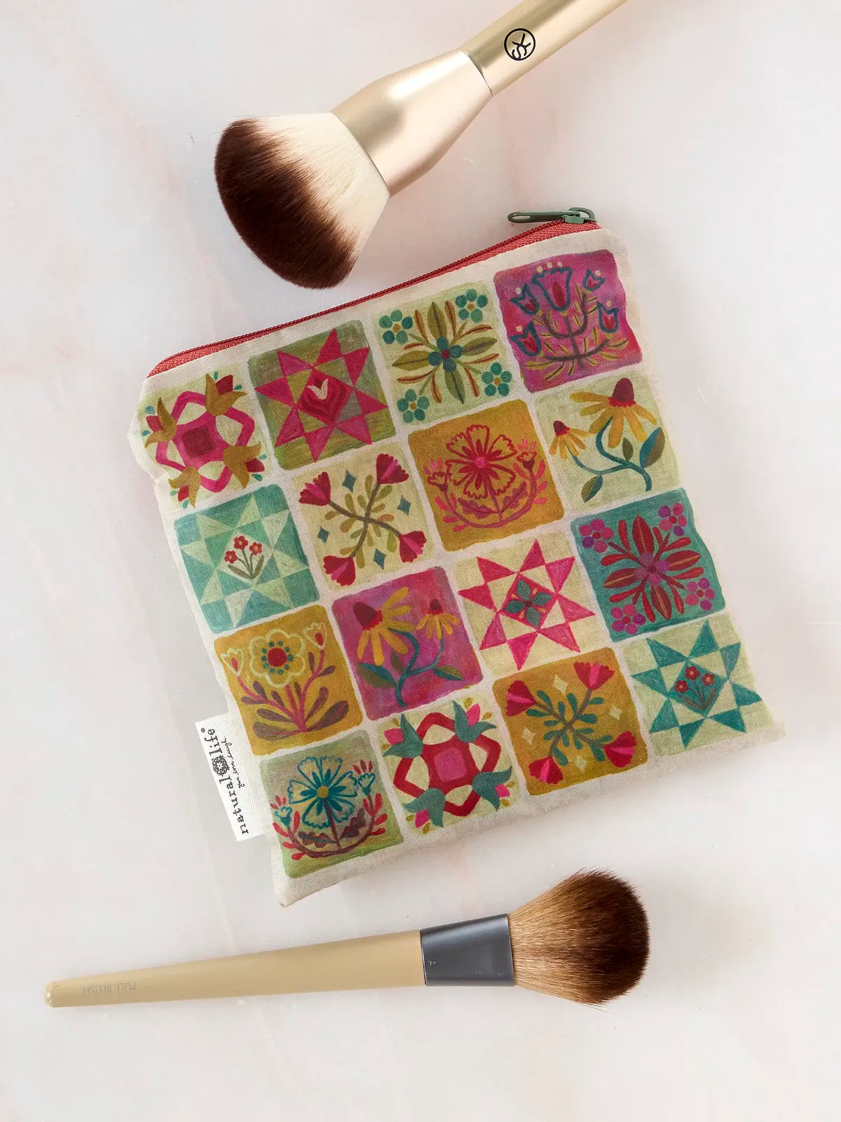 Natural Life Makeup Removing Cloths Set - Folk Quilt Patchwork Cream - Lace and Grace Boutique