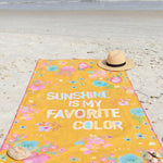 Natural Life Double-Sided Beach Towel - Sunshine Is My Favorite - Lace and Grace Boutique