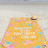 Natural Life Double-Sided Beach Towel - Sunshine Is My Favorite - Lace and Grace Boutique