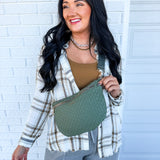 Kedzie Terrace Woven Crossbody - Green - Lace and Grace Boutique