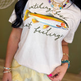 Catching Fish Not Feelings Graphic Tee - Natural - Lace and Grace Boutique