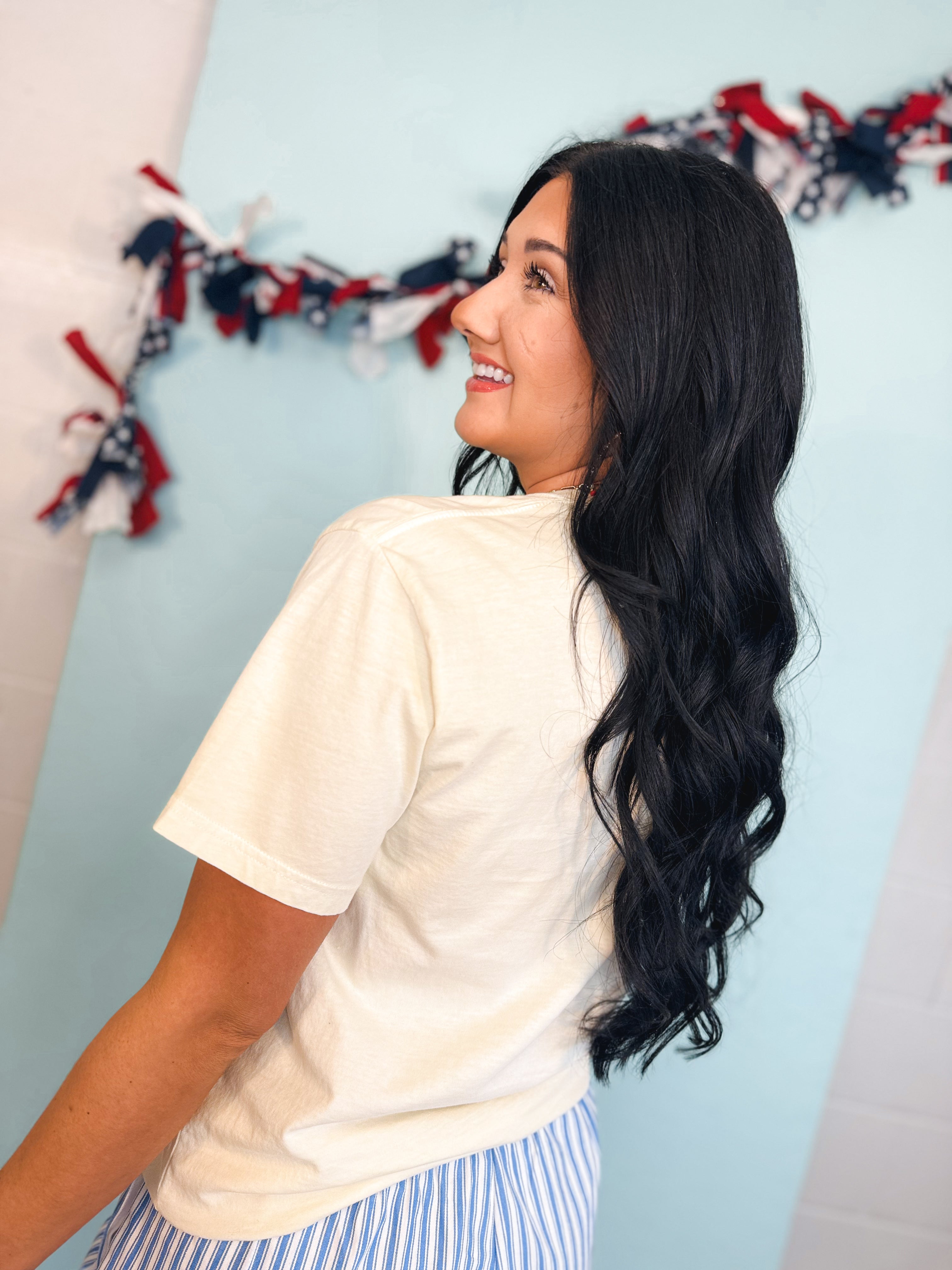 Simply Southern Red, White, & Hot Dogs Tee - Bone - Lace and Grace Boutique