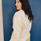 Wildlife Embroidered Sweatshirt - Custard Cream - Lace and Grace Boutique
