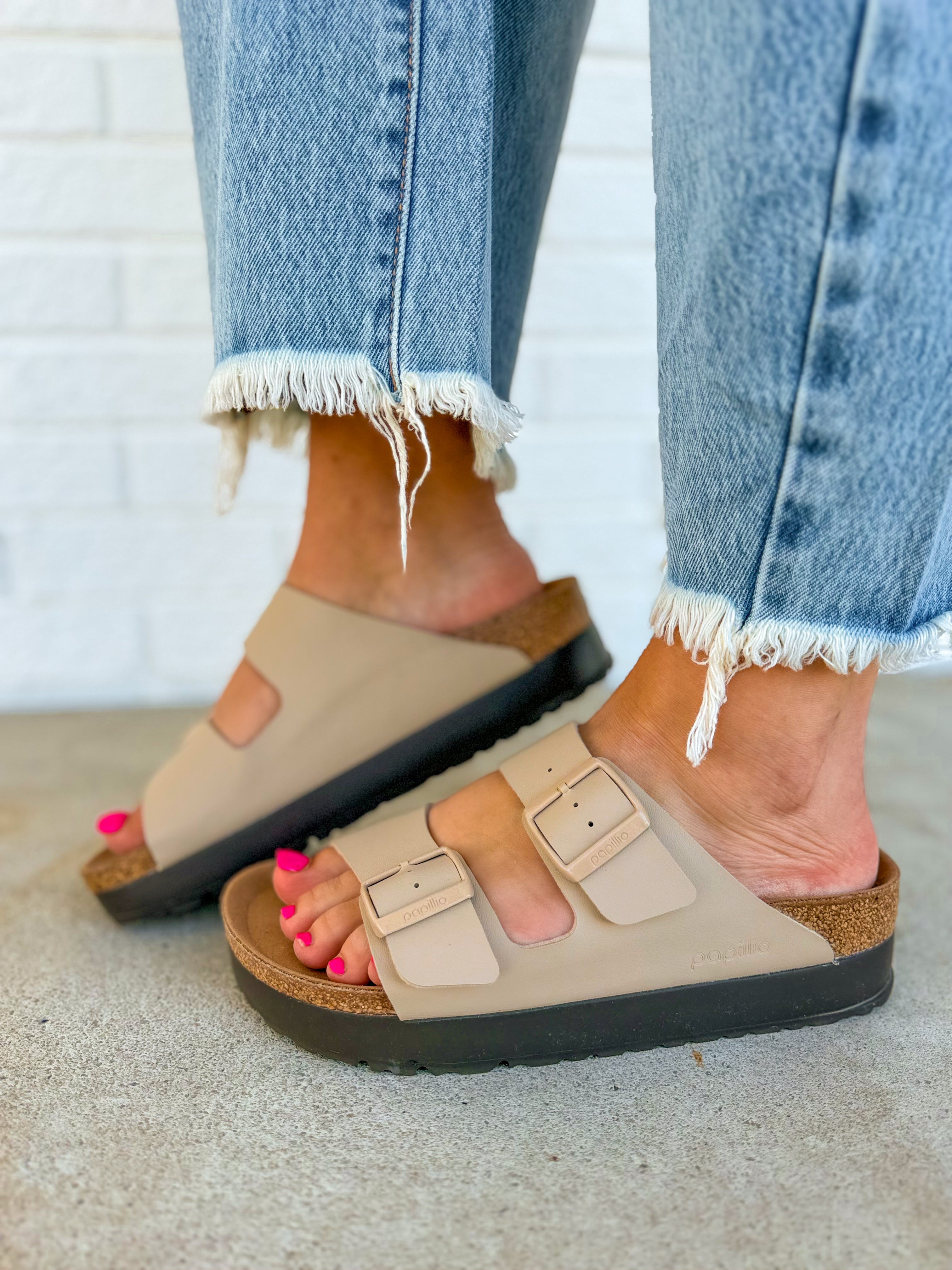 Birkenstock Arizona Pap Flex Platform Sandal - Sandcastle - Lace and Grace Boutique