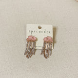 Bride Pink Cowboy Hat Earrings - Lace and Grace Boutique