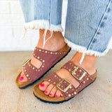 Birkenstock Arizona Rivets Suede Leather Sandal - Pepper