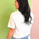 Feeling Lucky Oversized Graphic Tee - Cream - Lace and Grace Boutique