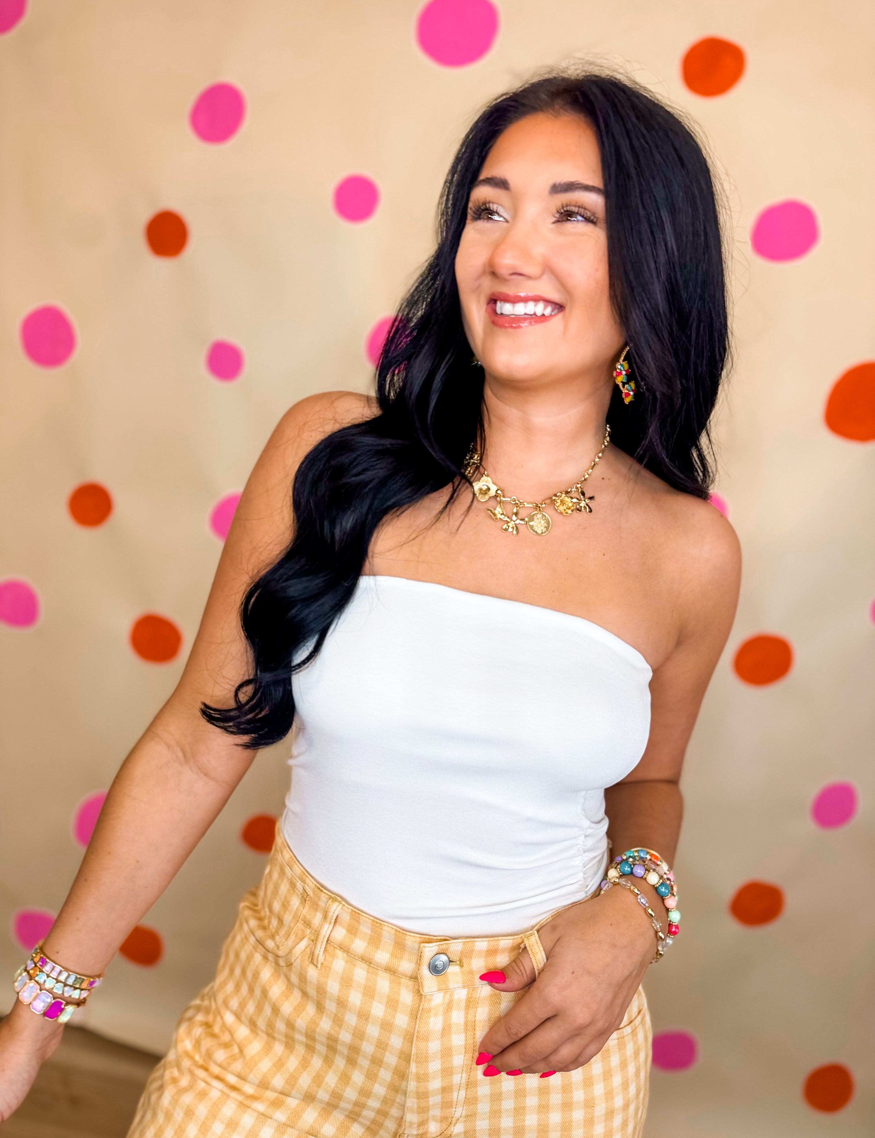 Basic Knit Tube Top - Off White - Lace and Grace Boutique