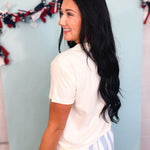 Simply Southern USA Patch Tee - Ivory - Lace and Grace Boutique