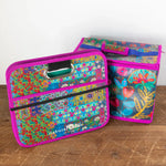 Natural Life Car Trunk Organizer - Navy Folk Flower - Lace and Grace Boutique