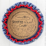 Natural Life Steering Wheel Cover - Diamond Bandana Navy - Lace and Grace Boutique
