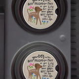 Natural Life Car Coasters, Set of 2 - Dog Best Friend