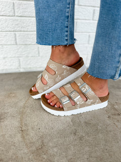 Birkenstock Florida III Pap Flex Platform Sandal - Oyster Flower - Lace and Grace Boutique