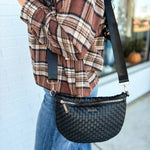 Kedzie Terrace Woven Crossbody - Black - Lace and Grace Boutique