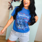Spilling The Tea Graphic Tee - Flo Blue - Lace and Grace Boutique