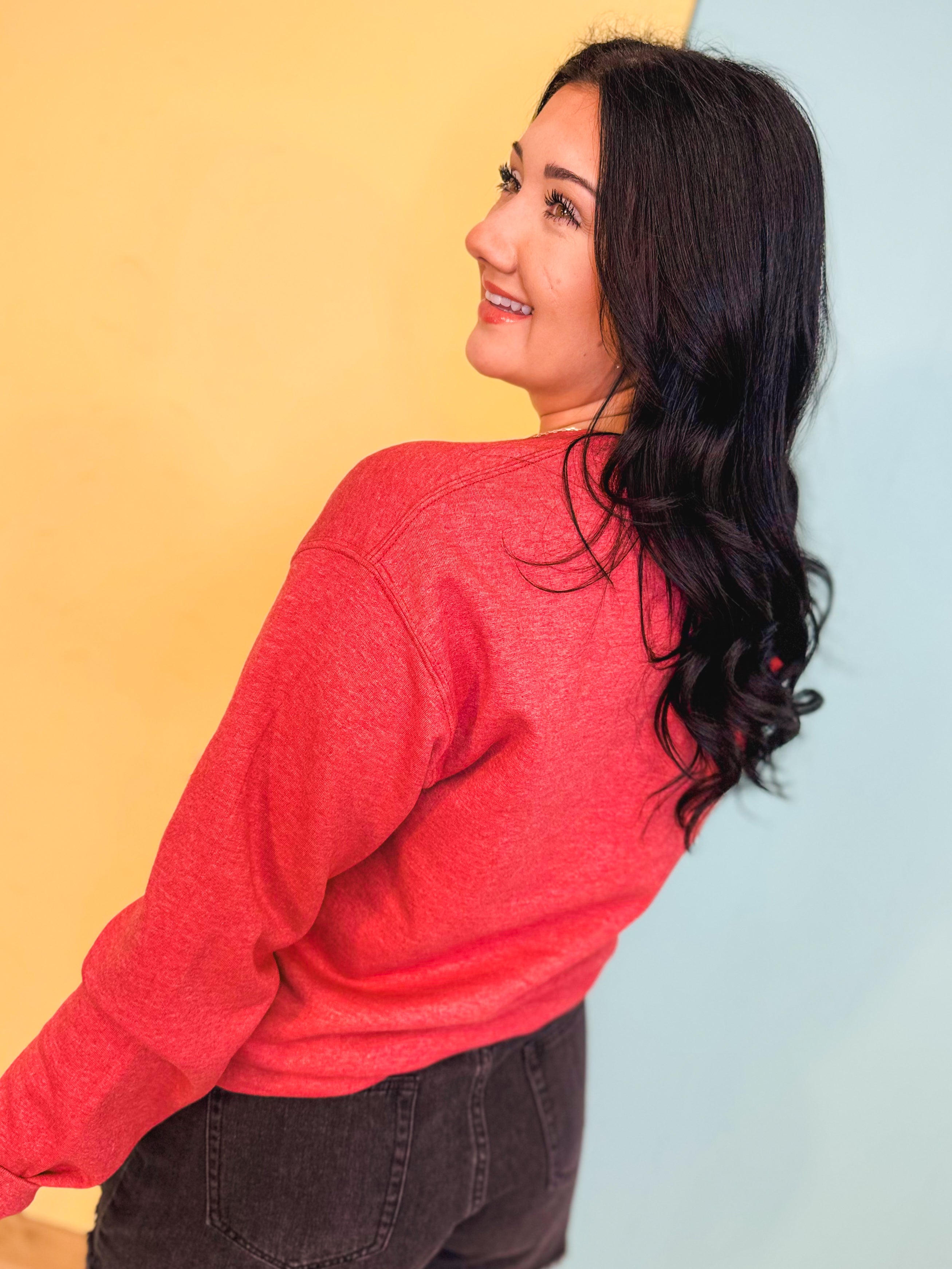 Cincinnati Sweatshirt - Heather Red - Lace and Grace Boutique