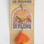 Natural Life Car Air Freshener - Stop. Smile. Breath. - Lace and Grace Boutique