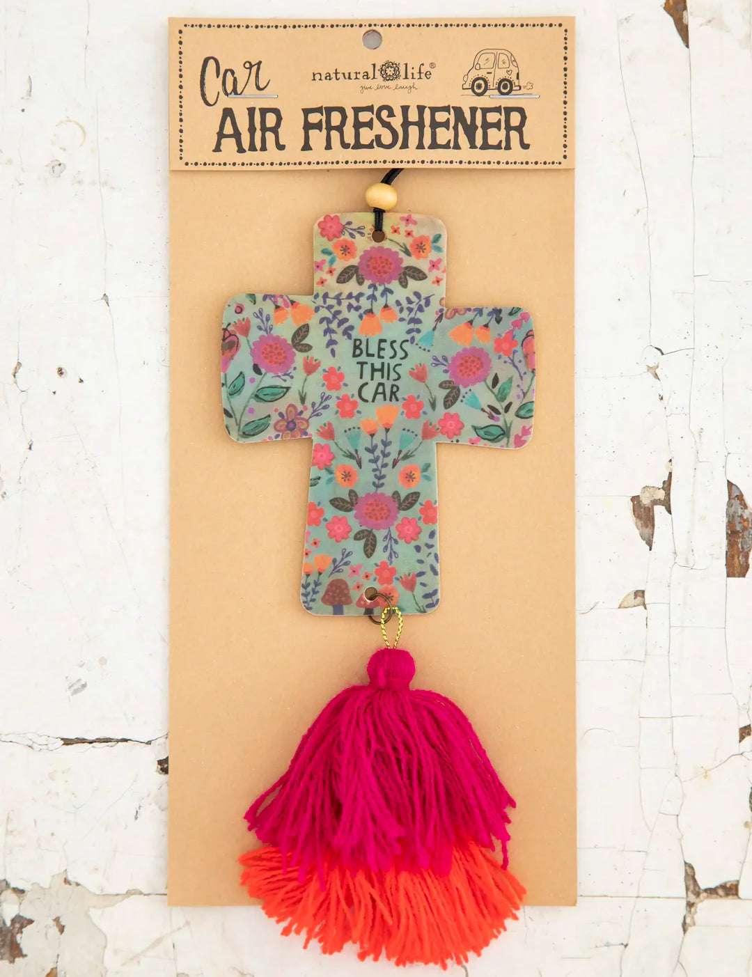 Natural Life Car Air Freshener - Bless This Car - Lace and Grace Boutique