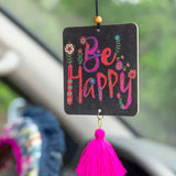 Natural Life Car Air Freshener - Be Happy - Lace and Grace Boutique