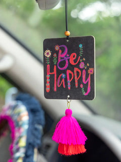 Natural Life Car Air Freshener - Be Happy - Lace and Grace Boutique
